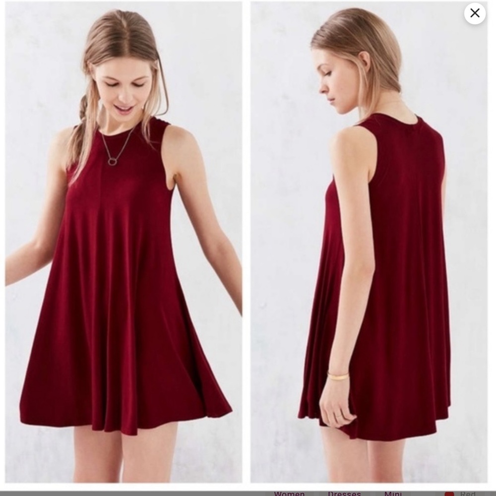 Urban Outfitters Silence + Noise tank swing dress - burgundy/wine color
